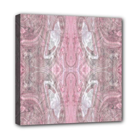 Pink Arabesque Mini Canvas 8  X 8  (stretched) by kaleidomarblingart