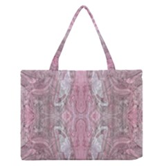 Pink Arabesque Zipper Medium Tote Bag by kaleidomarblingart