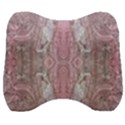 Pink Arabesque Velour Head Support Cushion View1