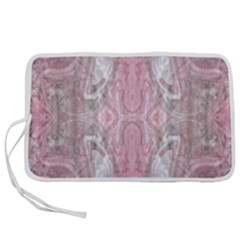 Pink Arabesque Pen Storage Case (l) by kaleidomarblingart