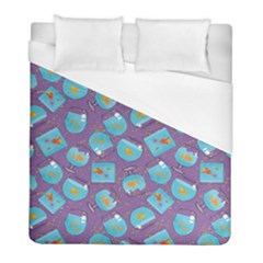 Aquarium With Fish And Sparkles Duvet Cover (full/ Double Size) by SychEva