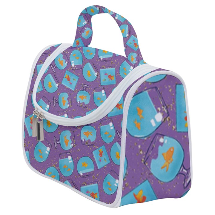 Aquarium With Fish And Sparkles Satchel Handbag