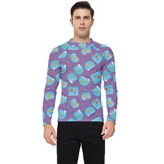 Aquarium With Fish And Sparkles Men s Long Sleeve Rash Guard