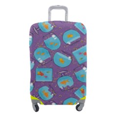 Aquarium With Fish And Sparkles Luggage Cover (small) by SychEva