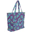 Aquarium With Fish And Sparkles Zip Up Canvas Bag View2