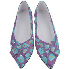 Aquarium With Fish And Sparkles Women s Bow Heels