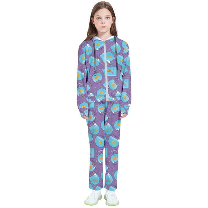 Aquarium With Fish And Sparkles Kids  Tracksuit