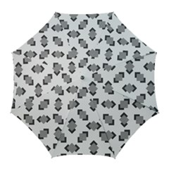 Black White Minimal Art Golf Umbrellas by designsbymallika