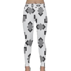 Black White Minimal Art Classic Yoga Leggings by designsbymallika