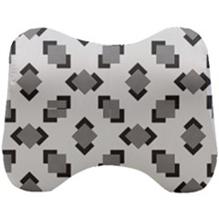 Black White Minimal Art Head Support Cushion by designsbymallika