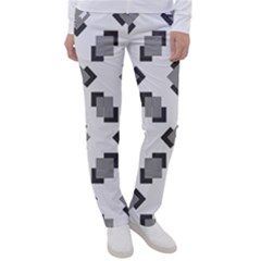 Black White Minimal Art Women s Casual Pants