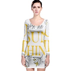 Be The Sunshine Long Sleeve Bodycon Dress