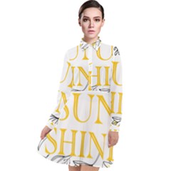 Be The Sunshine Long Sleeve Chiffon Shirt Dress by designsbymallika