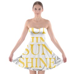 Be The Sunshine Strapless Bra Top Dress by designsbymallika