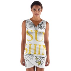 Be The Sunshine Wrap Front Bodycon Dress