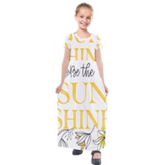 Be The Sunshine Kids  Short Sleeve Maxi Dress by designsbymallika