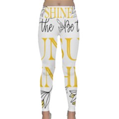 Be The Sunshine Lightweight Velour Classic Yoga Leggings by designsbymallika