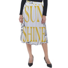 Be The Sunshine Classic Velour Midi Skirt  by designsbymallika