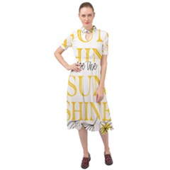 Be The Sunshine Keyhole Neckline Chiffon Dress by designsbymallika