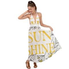 Be The Sunshine Backless Maxi Beach Dress by designsbymallika