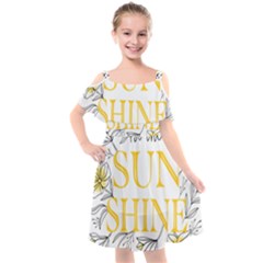 Be The Sunshine Kids  Cut Out Shoulders Chiffon Dress by designsbymallika