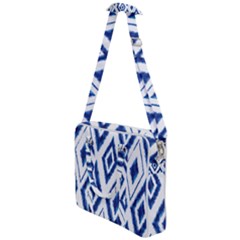 Blue Diamond Pattern Cross Body Office Bag by designsbymallika