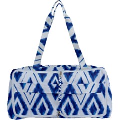 Blue Diamond Pattern Multi Function Bag by designsbymallika