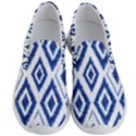 Blue Diamond Pattern Men s Lightweight Slip Ons View1