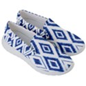 Blue Diamond Pattern Men s Lightweight Slip Ons View3