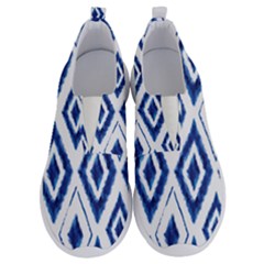 Blue Diamond Pattern No Lace Lightweight Shoes by designsbymallika