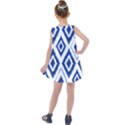 Blue Diamond Pattern Kids  Summer Dress View2