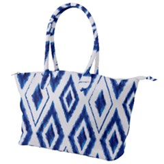 Blue Diamond Pattern Canvas Shoulder Bag by designsbymallika