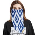 Blue Diamond Pattern Face Covering Bandana (Triangle) View1