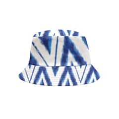 Blue Diamond Pattern Inside Out Bucket Hat (kids)