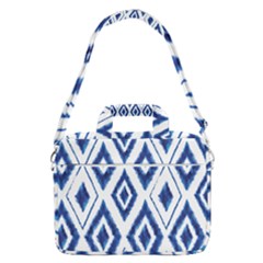 Blue Diamond Pattern Macbook Pro Shoulder Laptop Bag (large)