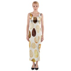 Golden Egg Easter Fitted Maxi Dress by designsbymallika