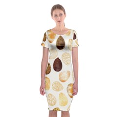 Golden Egg Easter Classic Short Sleeve Midi Dress by designsbymallika