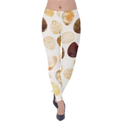 Golden Egg Easter Velvet Leggings by designsbymallika