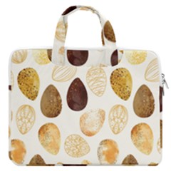 Golden Egg Easter Macbook Pro Double Pocket Laptop Bag by designsbymallika