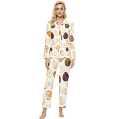 Golden Egg Easter Womens  Long Sleeve Pocket Pajamas Set by designsbymallika