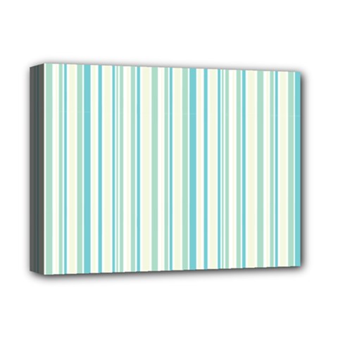 Green Stripes Deluxe Canvas 16  X 12  (stretched)  by designsbymallika