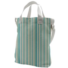 Green Stripes Canvas Messenger Bag by designsbymallika