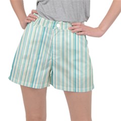 Green Stripes Ripstop Shorts by designsbymallika