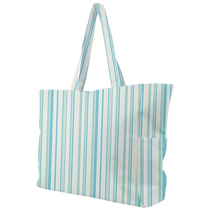 Green Stripes Simple Shoulder Bag