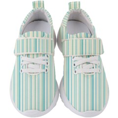 Green Stripes Kids  Velcro Strap Shoes by designsbymallika