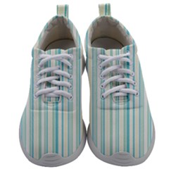 Green Stripes Mens Athletic Shoes by designsbymallika