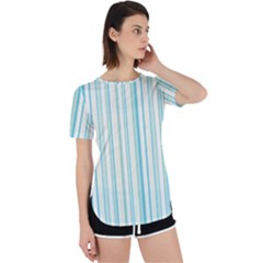 Green Stripes Perpetual Short Sleeve T-shirt by designsbymallika