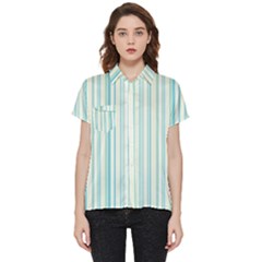 Green Stripes Short Sleeve Pocket Shirt