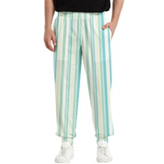 Green Stripes Men s Elastic Waist Pants