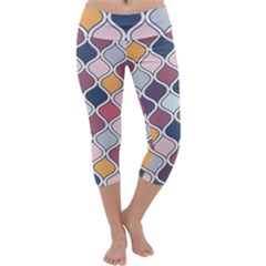 Ethnic Print Multicolor Capri Yoga Leggings by designsbymallika